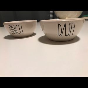 Two Rae Dunn “Pinch” “Dash” ceramic bowl. New.